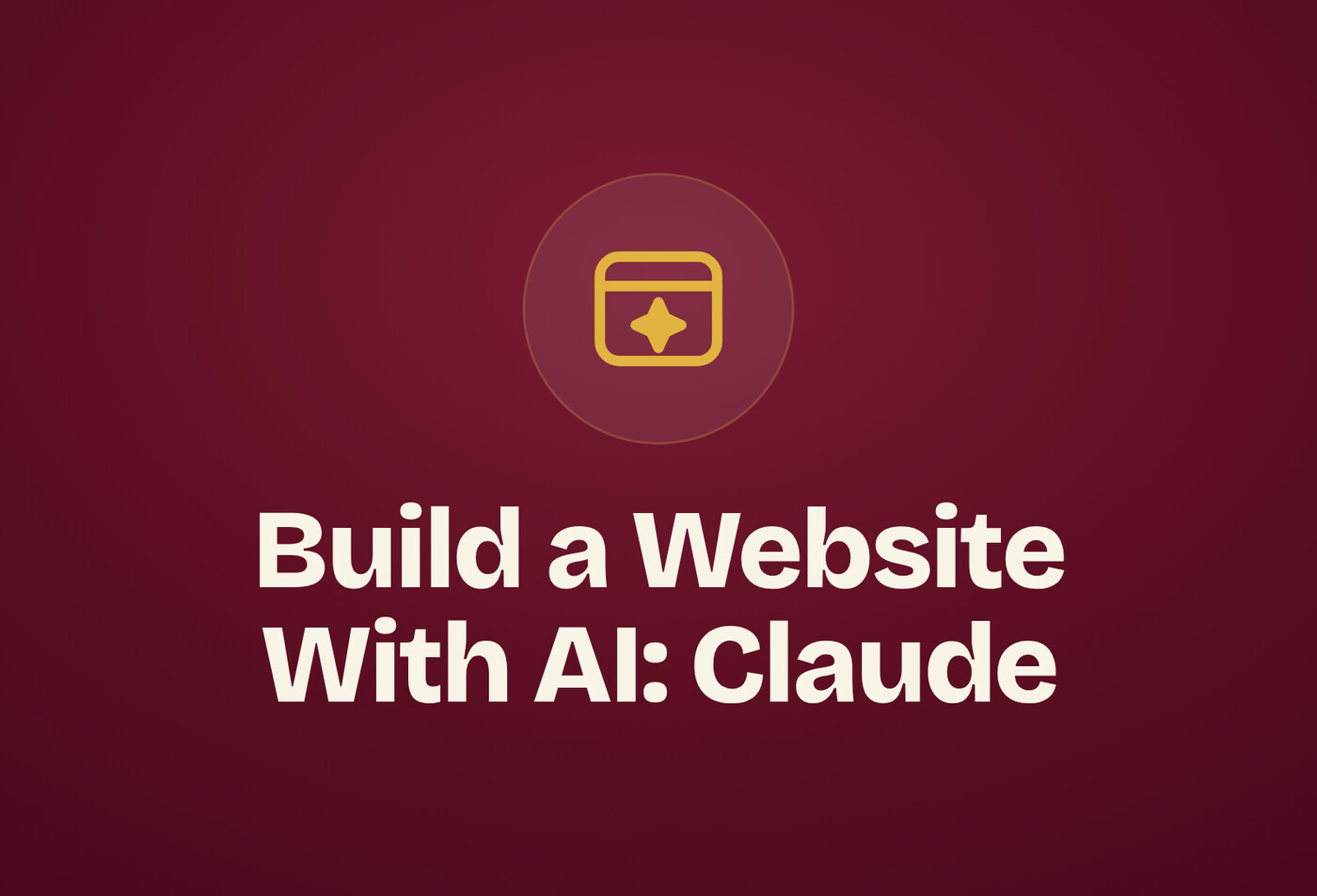 Build a Website With AI — Claude online course