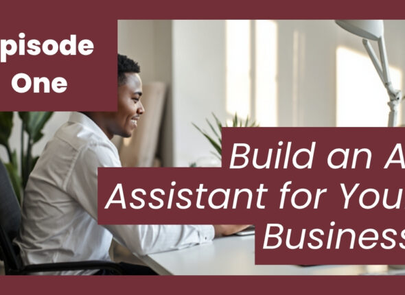 small business owner building an AI assistant on a laptop