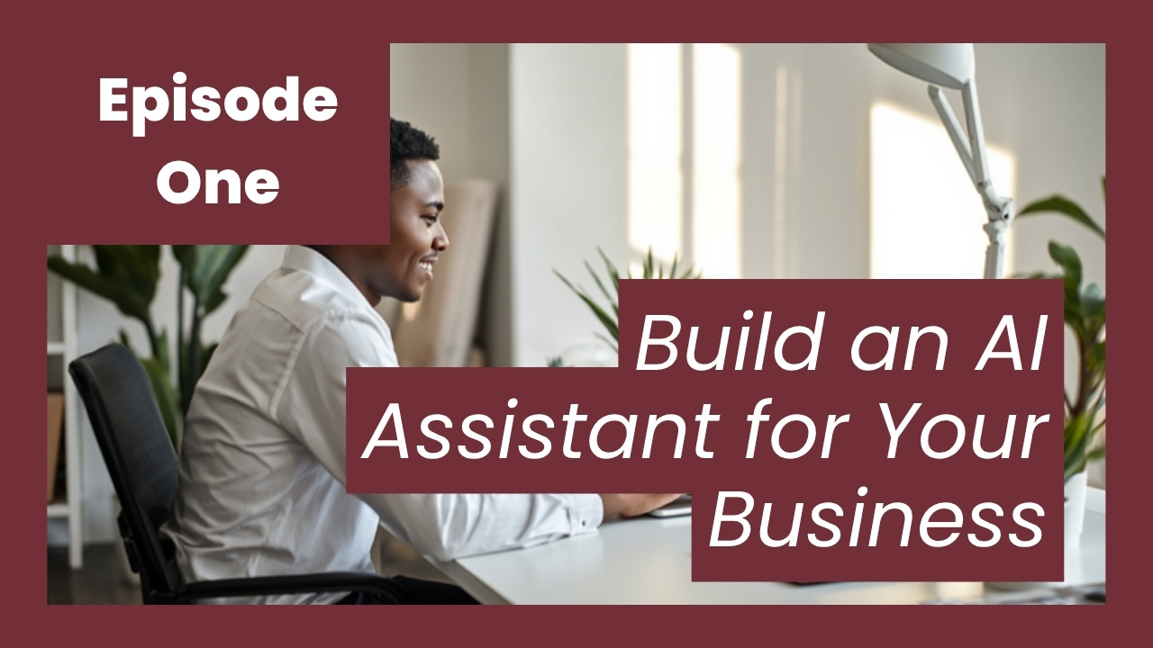 small business owner building an AI assistant on a laptop
