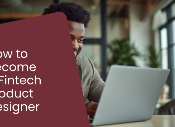 confident African professional reviewing a fintech app design on a laptop