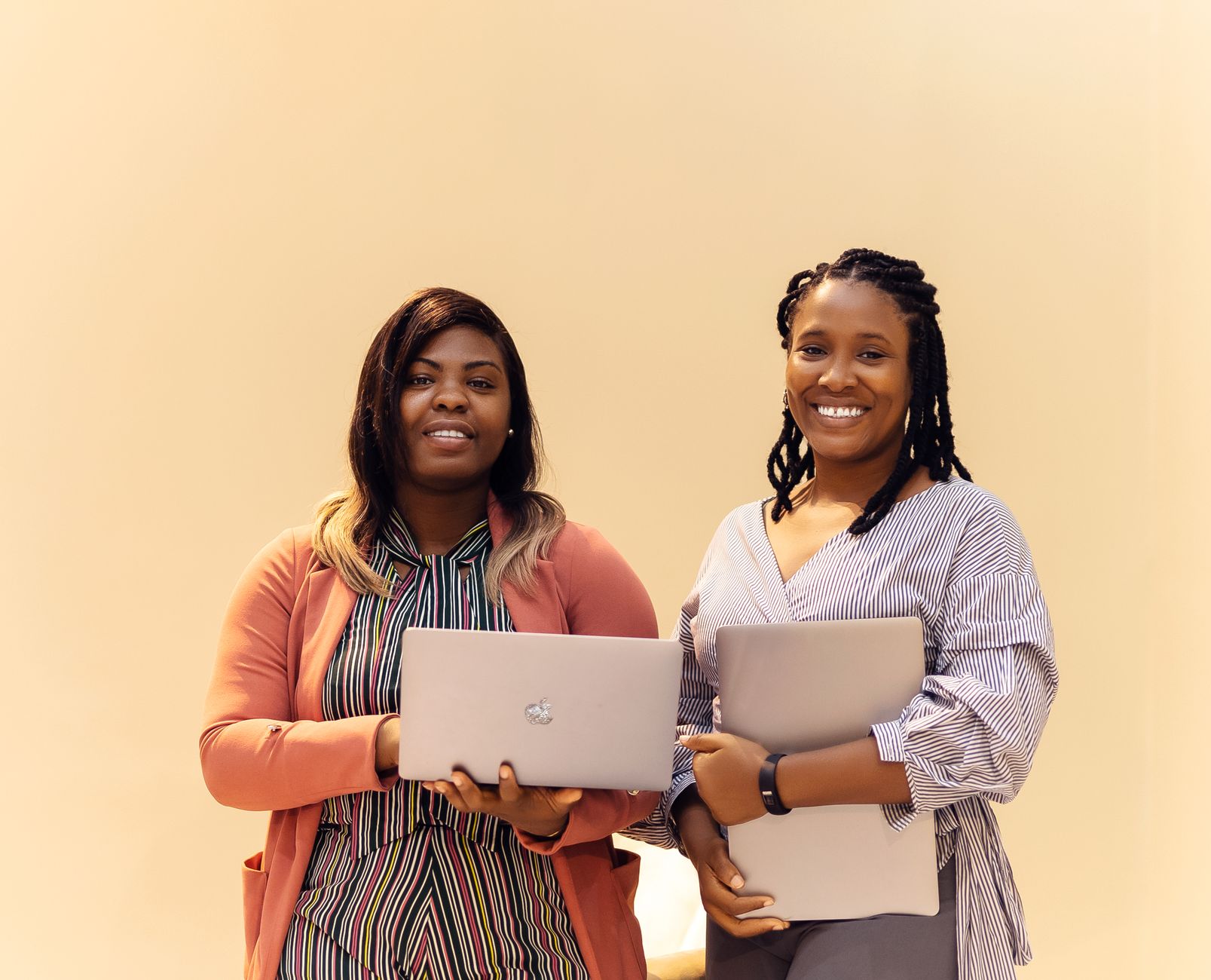 confident african businesswomen collaborating in lagos office