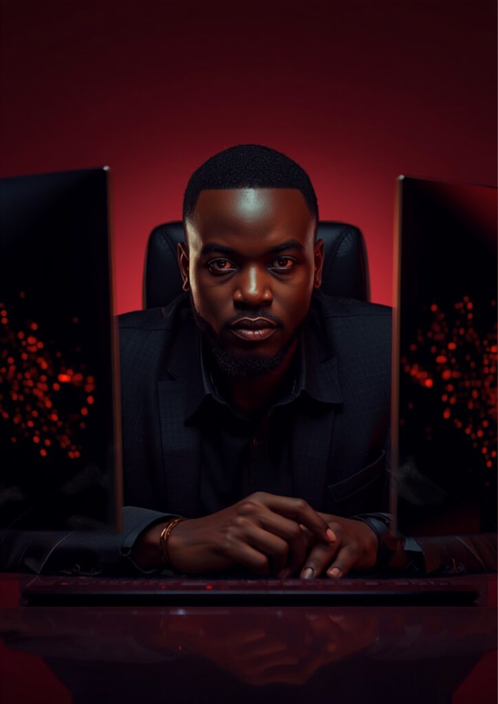 safest tech jobs from AI in Nigeria, focused data professional working at dual monitors