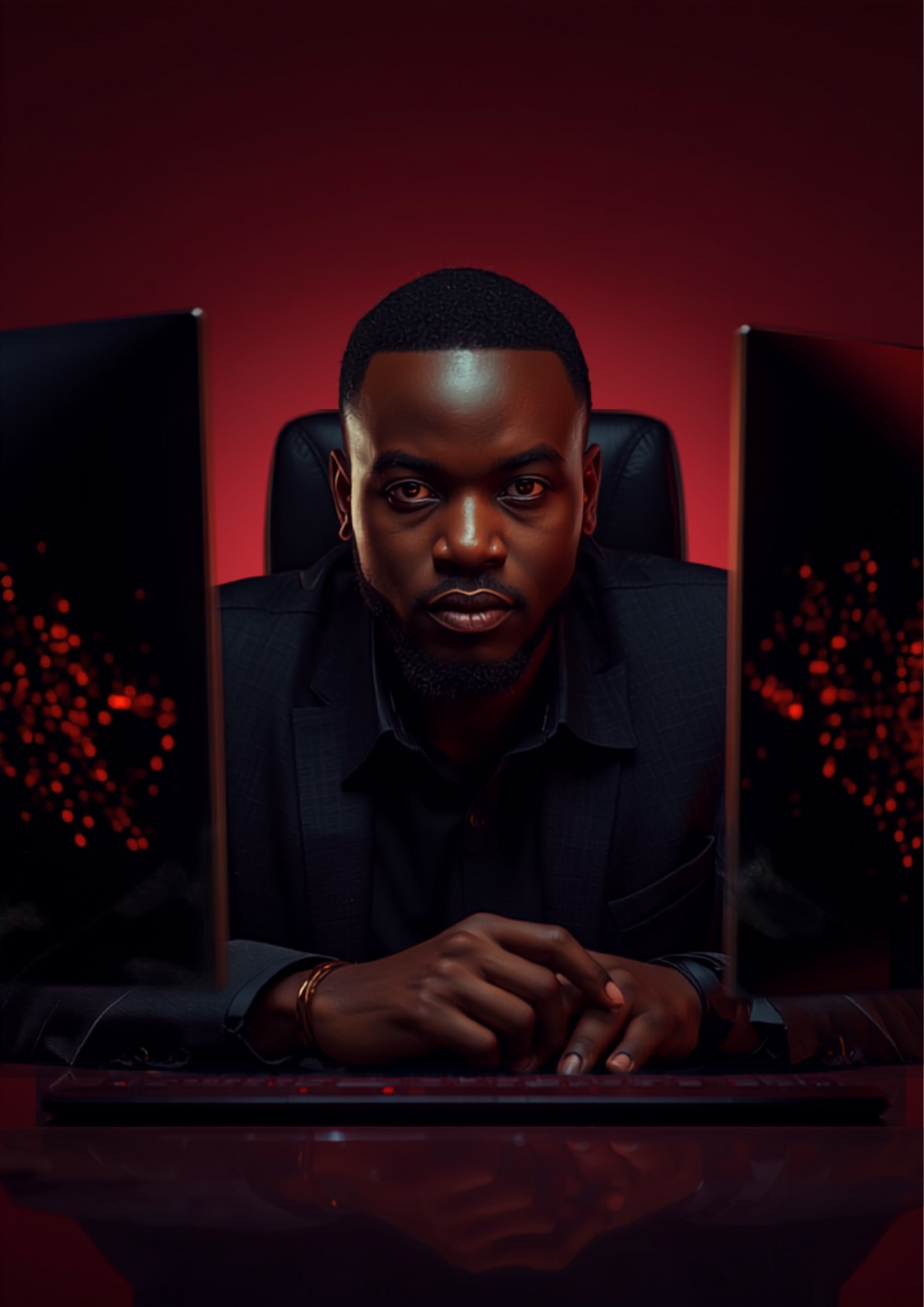 safest tech jobs from AI in Nigeria, focused data professional working at dual monitors