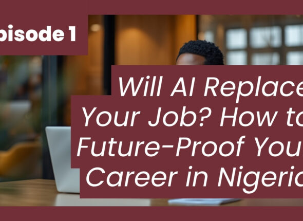confident Nigerian professional reviewing AI dashboard data on a laptop